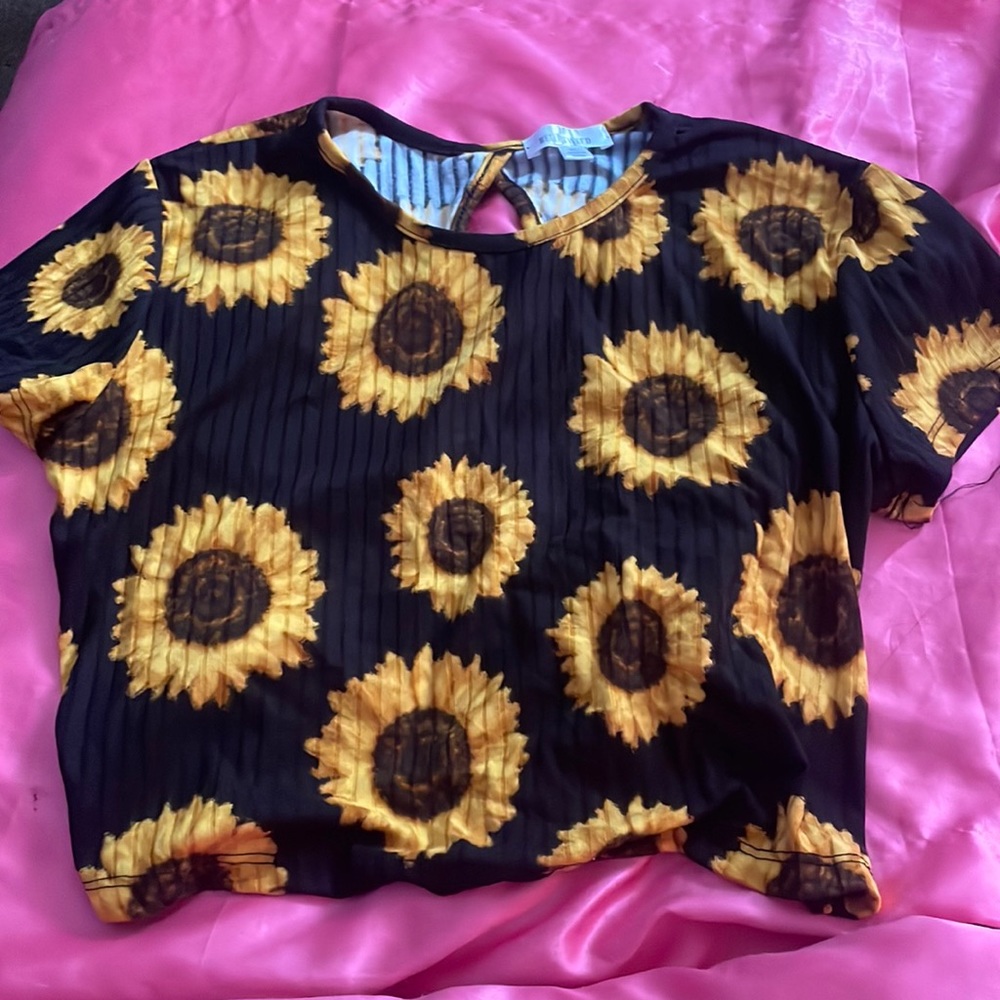 Sun flower crop top
